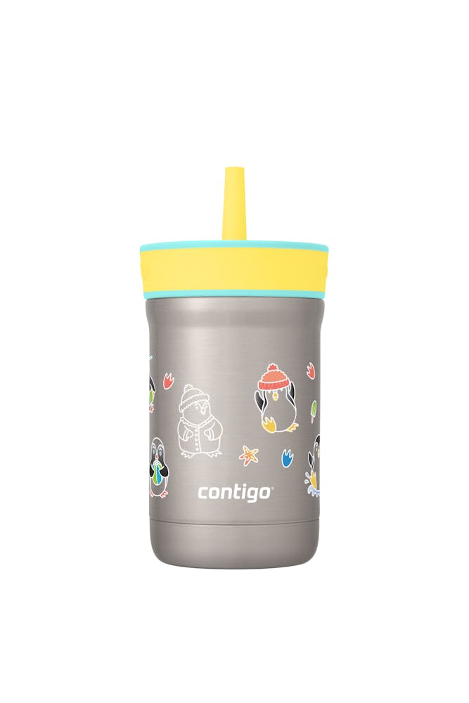 Kids Leighton Spill-Proof Stainless Steel Tumbler with Straw, 12oz F8