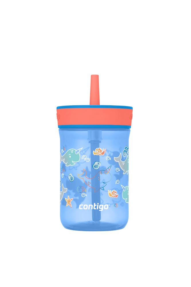Kids’ Leighton Straw Tumbler with Spill-Proof Leak-Proof Lid, 14oz W7