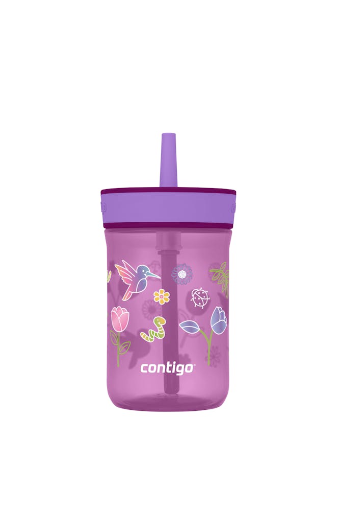 Kids’ Leighton Straw Tumbler with Spill-Proof Leak-Proof Lid, 14oz W7