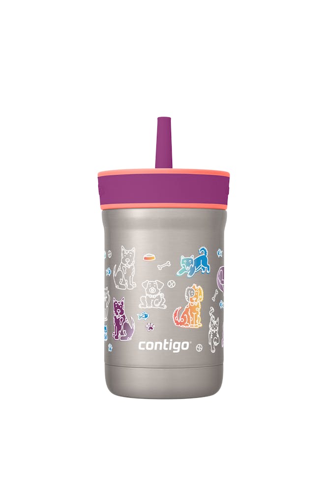 Kids Leighton Spill-Proof Stainless Steel Tumbler with Straw, 12oz F8