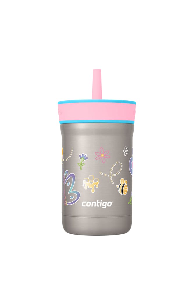 Kids Leighton Spill-Proof Stainless Steel Tumbler with Straw, 12oz F8